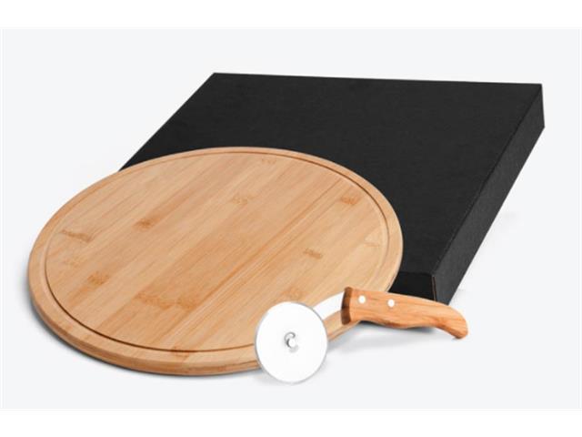 Conjunto para Pizza em Bambu Napoli 35CM 2 Peças - 1