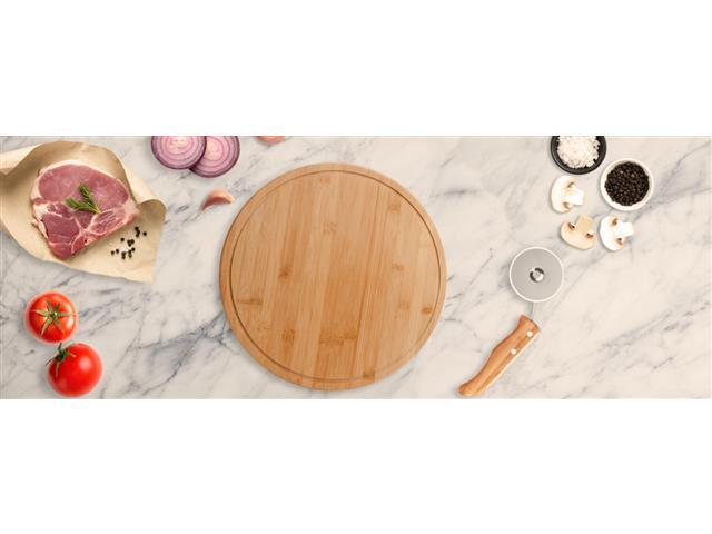 Conjunto para Pizza em Bambu Napoli 35CM 2 Peças - 2