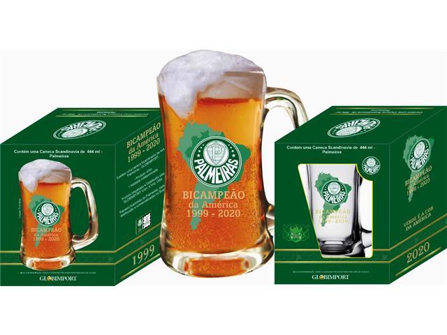 Caneca para Chopp Scandinavia Palmeiras Bicampeão das Américas 444ML - 1