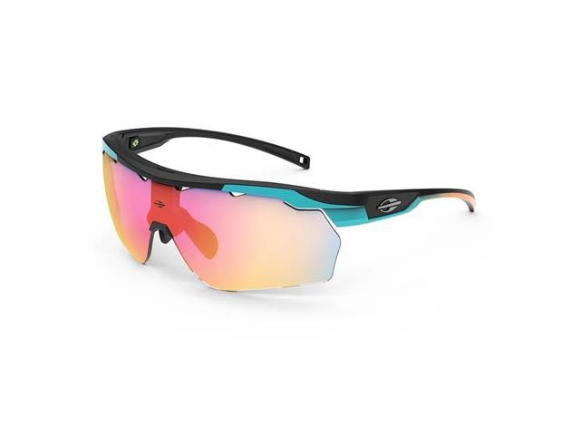 Óculos de Sol Unissex Mormaii Smash Preto com Turquesa Lente Cinza - 1