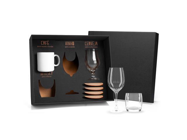 Jogo de Copos, Caneca e Porta Copos Welf 8 Peças - 1