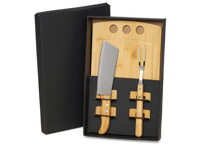 Kit para Churrasco e Cozinha em Bambu/Inox Welf 3 Peças - 1