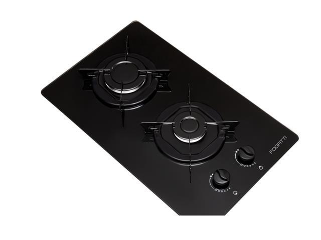 Cooktop Fogatti Mesa de Vidro Preto Esmaltado Bivolt 2 Bocas - 1