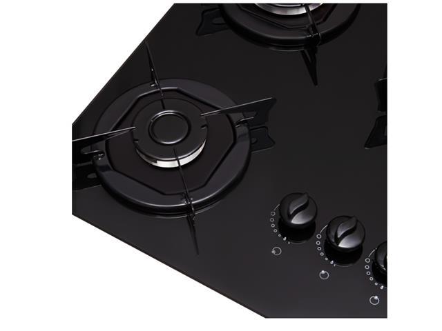 Cooktop Fogatti Mesa de Vidro Preto Esmaltado Bivolt 5 Bocas - 2