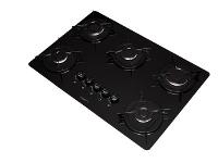 Cooktop Fogatti Mesa de Vidro Preto Esmaltado Bivolt 5 Bocas - 1
