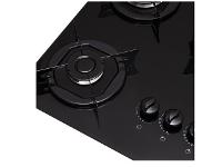 Cooktop Fogatti Mesa de Vidro Preto Esmaltado Bivolt 5 Bocas - 2