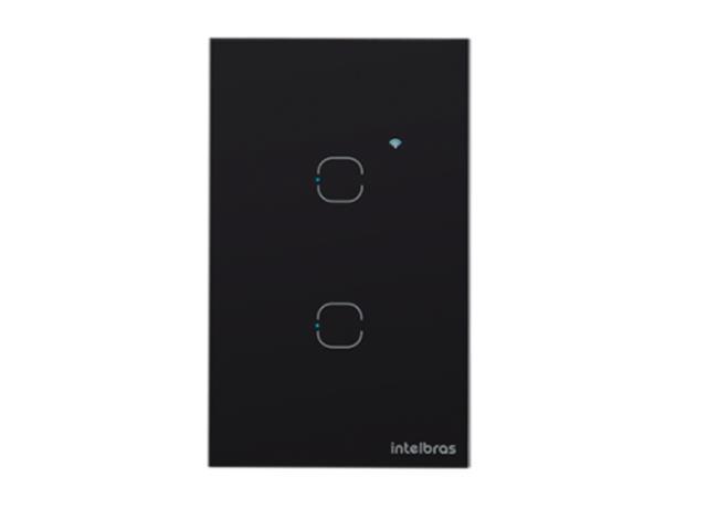 Interruptor Smart Wi-Fi Touch 2 Tecla Intelbras EWS 1002 Preto - 2