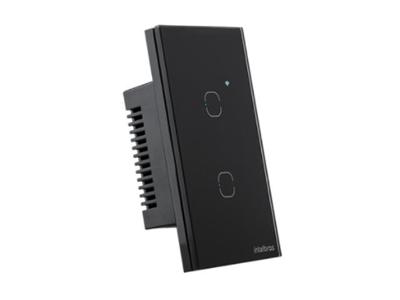 Interruptor Smart Wi-Fi Touch 2 Tecla Intelbras EWS 1002 Preto
