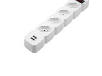 Filtro de Linha Intelbras com 4 Tomadas e 2 USB EPE 204 Branco - 2