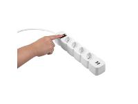 Filtro de Linha Intelbras com 4 Tomadas e 2 USB EPE 204 Branco - 3