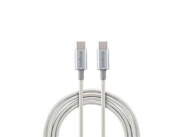 Cabo USB-C Duplo Intelbras 1,5m Nylon EUCC 15NB Branco - 1