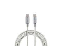 Cabo USB-C Duplo Intelbras 1,5m Nylon EUCC 15NB Branco - 1