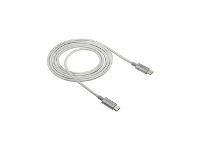 Cabo USB-C Duplo Intelbras 1,5m Nylon EUCC 15NB Branco - 2
