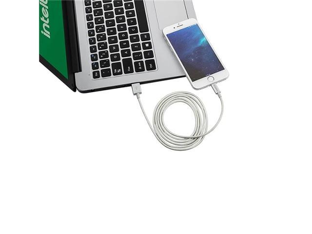 Cabo Lightning Intelbras 1,5m Nylon EUAL 15NB Branco - 4