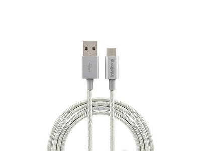 Cabo USB-C Intelbras 1,5m Nylon EUAC 15NB Branco