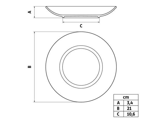 Prato Fundo Tramontina Jacqueline HS em Porcelana Branca 21CM - 4