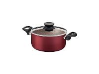 Caçarola Tramontina Paris Antiaderente Tampa de Vidro Vermelha 18CM - 2