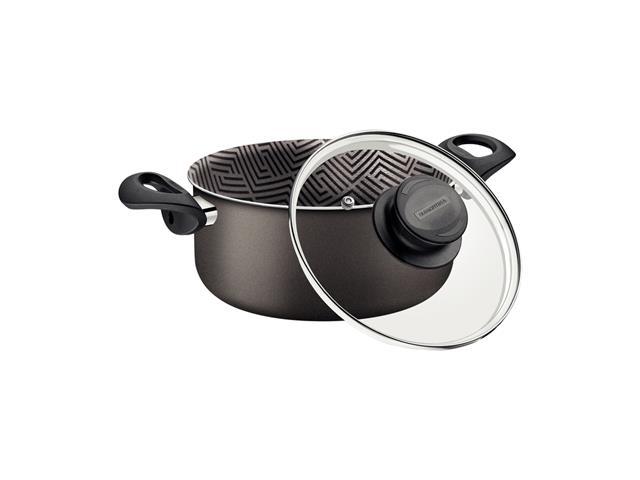 Caçarola Tramontina Paris Antiaderente Tampa de Vidro Chumbo 24CM - 1