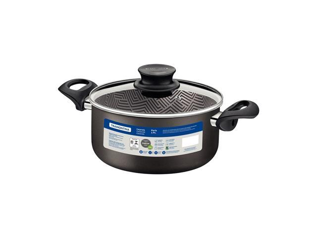 Caçarola Tramontina Paris Antiaderente Tampa de Vidro Chumbo 24CM - 3