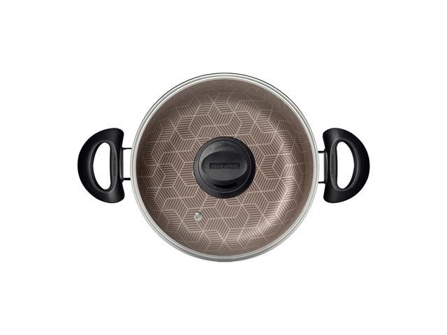 Caçarola Tramontina Paris Antiaderente Tampa de Vidro Vermelha 24CM - 3