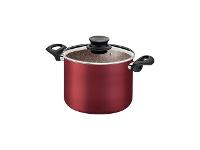 Caldeirão Tramontina Paris Antiaderente Tampa de Vidro Vermelho 18CM - 1