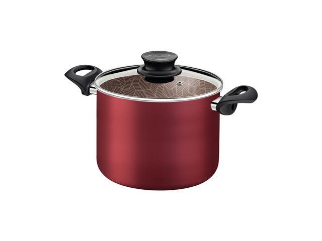 Caldeirão Tramontina Paris Antiaderente Tampa de Vidro Vermelho 22CM - 1