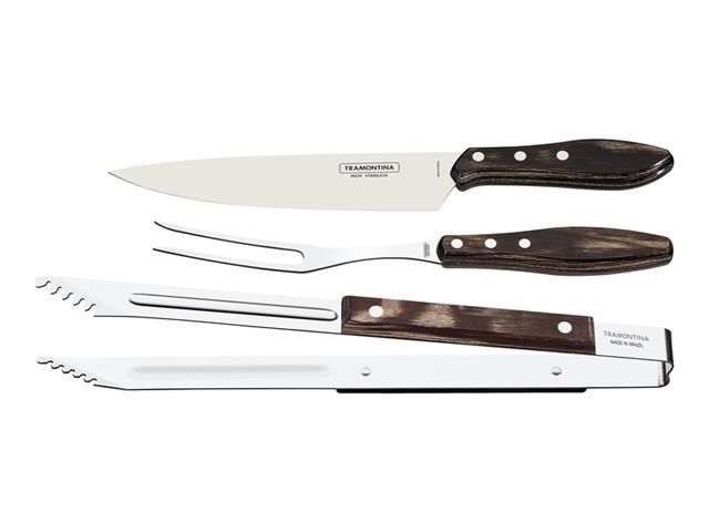 Jogo para Churrasco Tramontina com Estojo de Madeira 3 Peças - 2
