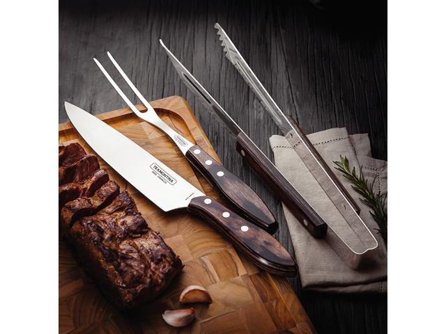 Jogo para Churrasco Tramontina com Estojo de Madeira 3 Peças - 4