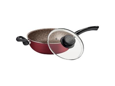Fritadeira Multiuso Tramontina Paris Vermelha com Cabo e Tampa 24CM