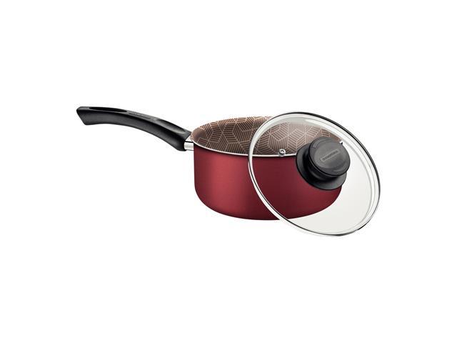 Panela Tramontina Paris Antiaderente Vermelho com Tampa de Vidro 20CM - 1