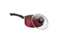 Panela Tramontina Paris Antiaderente Vermelho com Tampa de Vidro 20CM - 1