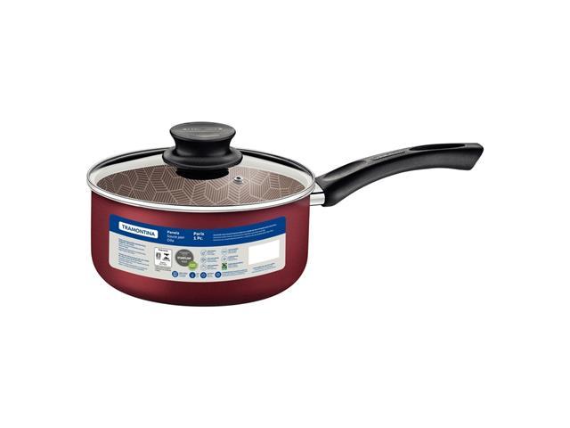 Panela Tramontina Paris Antiaderente Vermelho com Tampa de Vidro 22CM - 3