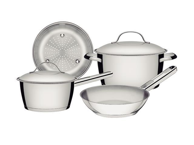 Jogo de Panelas Tramontina Allegra em Inox com Fundo Triplo 4 Peças - 1