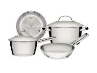 Jogo de Panelas Tramontina Allegra em Inox com Fundo Triplo 4 Peças - 1