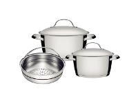 Jogo de Panelas Tramontina Allegra em Inox com Fundo Triplo 3 Peças - 1