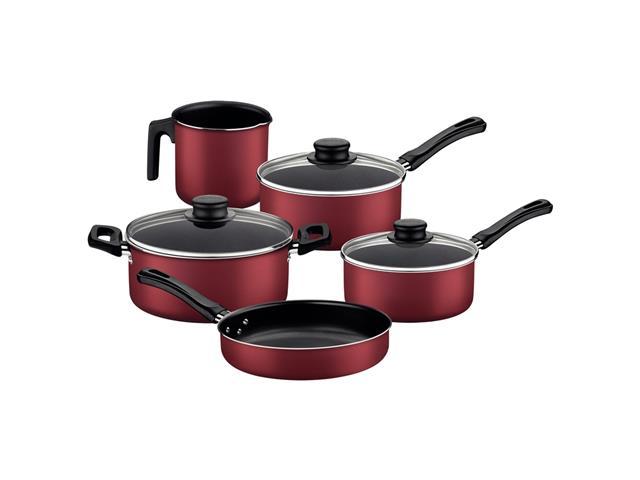 Jogo de Panelas Tramontina Caribe Antiaderente Vermelho 5 Peças - 1