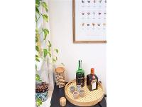 Bandeja de Bambu Oikos com Palinha Redonda 35CM - 2