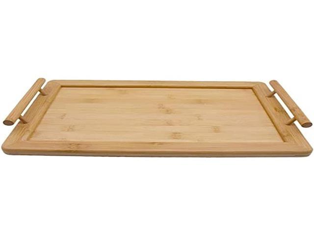 Bandeja de Bambu Oikos Retangular com Alças - 1