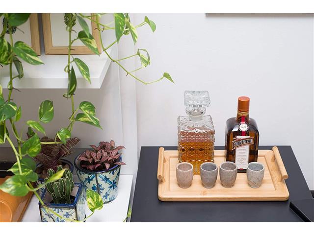 Bandeja de Bambu Oikos Retangular com Alças - 3