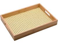 Bandeja de Bambu Oikos com Palinha Retangular 39CM - 1