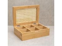 Porta Chá Oikos de Bambu e Palhinha 6 Divisórias - 2