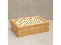 Porta Chá Oikos de Bambu e Palhinha 6 Divisórias - 3