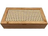 Caixa Decorativa Oikos Palha Indiana e Bambu 8 Nichos - 1