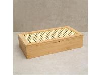 Caixa Decorativa Oikos Palha Indiana e Bambu 8 Nichos - 2