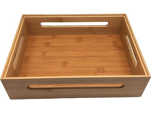 Caixa Organizadora Oikos de Bambu Empilhável Vazada 32CM - 1