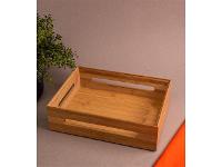 Caixa Organizadora Oikos de Bambu Empilhável Vazada 32CM - 2