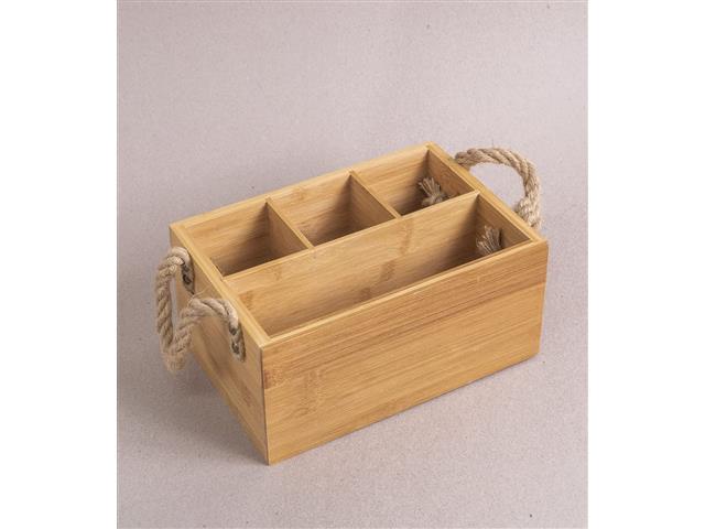 Porta Talheres de Bambu Oikos com Alça Natural - 2