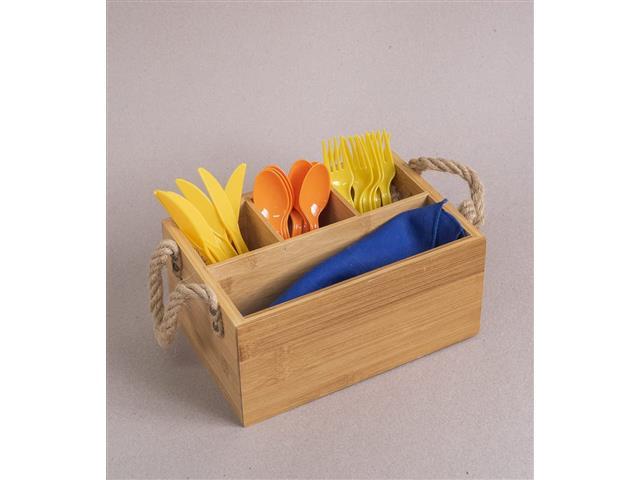 Porta Talheres de Bambu Oikos com Alça Natural - 3