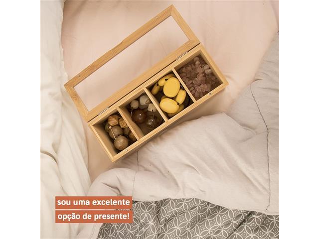 Porta Chá de Bambu Oikos 4 Nichos - 4