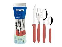 Faqueiro Tramontina Ipanema Cabo Goiaba com Pote Plástico 24 Peças - 1